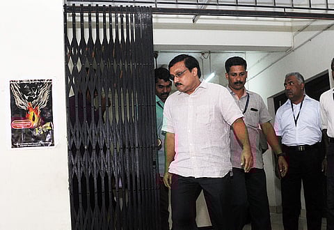 Former PWD Secretary T O Sooraj being taken to Vigilance Court Muvattupuzha after his arrest was recorded by VACB in Palarivattom flyover graft case. A Sanesh