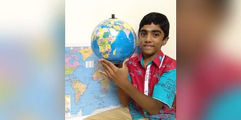 SK Akatheesh has received a certificate of appreciation from the India Book of Records for his excellent knowledge of geography.