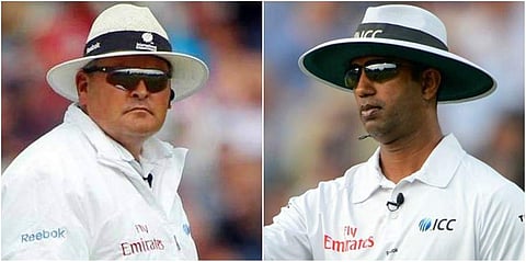 Marias Erasmus (L) and Kumar Dharmasena (File Photos | AP)