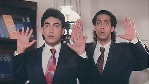 A still from 1994 Bollywood comedy film 'Andaaz Apna Apna'. (Photo | YouTube Screengrab)