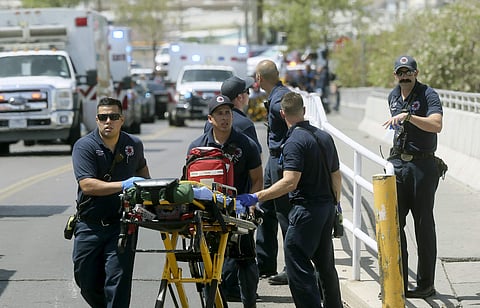 El Paso Fire Medical personnel arrive at the scene of a shooting at a Walmart near the Cielo Vista Mall in Texas. (Photo | AP)
