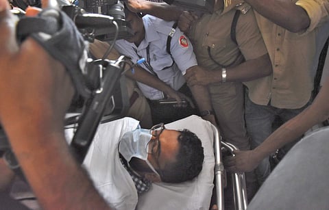 Sriram Venkataraman being taken in an ambulance to the district jail on Sunday | B P Deepu