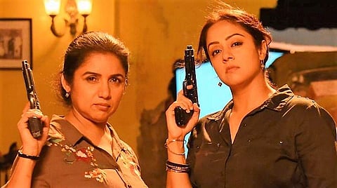 Jyotika and Revathi in 'Jackpot'.