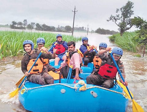 MLIRC personnel shifting residents of flood-hit villages to safe zones on Monday | EXPRESS