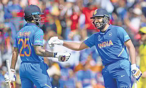 Rohit Sharma(R) and Shikhar Dhawan