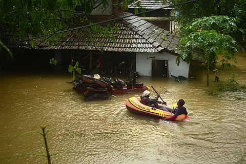 A flooded house in Kerala. (Photo | Manu R Mavelil, EPS)