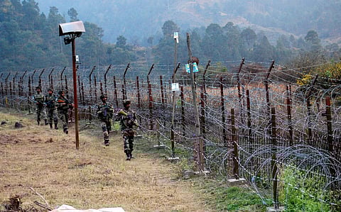 Indian Army Soldiers stand guard near the Line of Control in Poonch (File Photo | PTI)