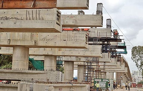 The construction of the Reach-1 Line is in full swing in Whitefield. | ( Photo | Meghana Sastry )