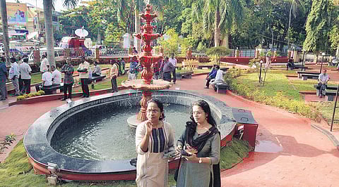 The renovated Vivekananda Park at Kowdiar which was reopened for the public on Monday Vincent Pulickal