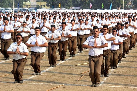Image of an RSS shakha used for representational purpose (File Photo | Bloomberg)