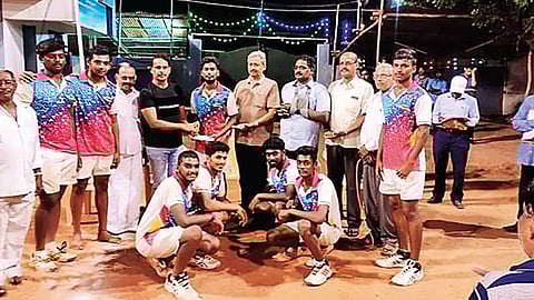 Old Boys Ball Badminton Club, Srirangam team that won the state level title.
