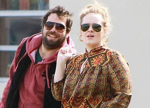 Singer Adele and her husband Simon Konecki, co-founder of charity Drop4drop. (Photo | Adele Chile Twitter)