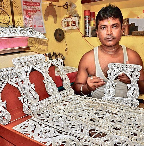Chandi Medha with 250kg of silver (Photo |EPS)
