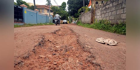 The untarred portion of the Udarasiromani Road. (Photo | Vincent Pulickal, EPS)