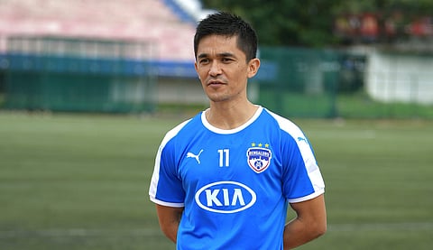 Indian football star Sunil Chhetri (Photo | Meghana Sastry, EPS)