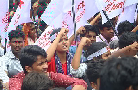 SFI, SFI students (Photo | TP Soorja, EPS)