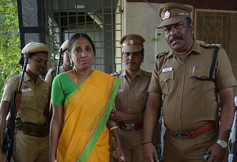 Rajiv Gandhi assassination case convict Nalini back to Special prison for women at Thorappadi after her 51-day parole ended on Sunday. (Photo | S Dinesh, EPS)