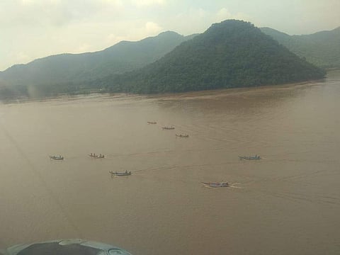 Search operation is going at the boat accident spot. | Express Photo Services