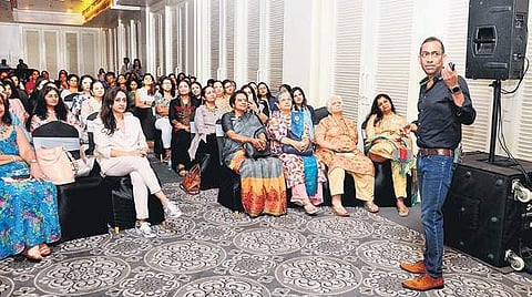 Ritesh Bawri’s session was on women’s health. (Photo | Debadatta Mallick)