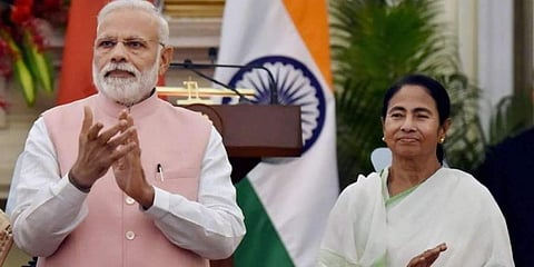 Prime Minister Narendra Modi and West Bengal CM Mamata Banerjee (File photo| PTI)