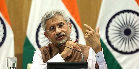 External Affairs minister S Jaishankar addresses a press conference in New Delhi. (Photo| Shekhar Yadav, EPS)