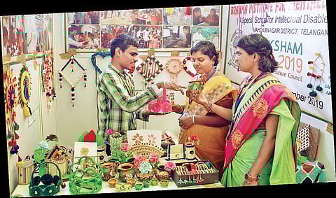Products made by people with disabilities on display at a summit held in the city
