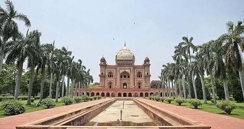 The Safdarjung Tomb, roughly modelled on Humayun’s mausoleum, is surrounded by fountains. (File photo | Shekhar Yadav)