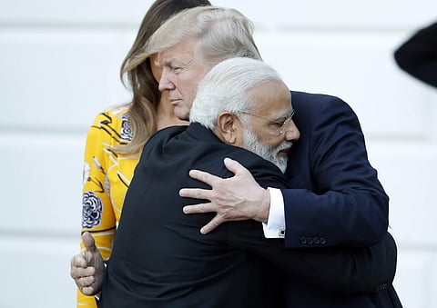US President Donald Trump will join Prime Minister Narendra Modi's 'Howdy, Modi!' event. (File Photo | AP)