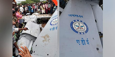 UAV Rustom-II, showcased at the Defence Expo in 2014 in New Delhi, was successfully tested for the first time at the Challakere Aeronautical Test Range in February 2018. (Photo | EPS)