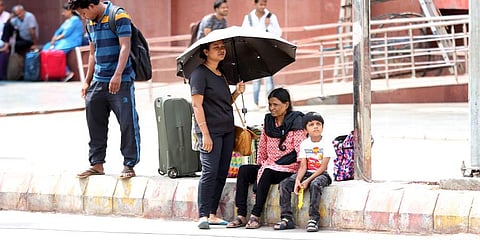 Passengers face difficulties outside New Delhi Railway Station as most of the taxies and auto-rickshaws were off the roads due to transport strike, in New Delhi on Thursday, Sept. 19, 2019.(Photo | Shekhar Yadav, EPS)