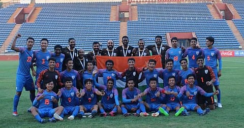 India U-16 Football Team. (Photo | Twitter/Indian Football team)