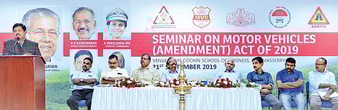 The seminar on the practical difficulties in enforcing the new Motor Vehicles Act, which was held at SCMS College, Kalamassery | Express