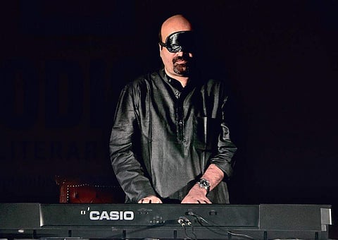 Anil Srinivasan conducting his piano composition ‘Tagore in the Dark’ | ( Photo | Biswanath Swain )