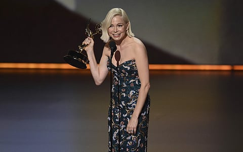 Michelle Williams accepts the award for outstanding lead actress in a limited series or movie for 'Fosse/Verdon'