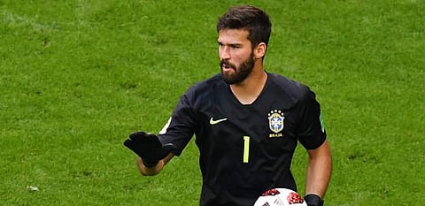 Liverpool goalkeeper Alisson Becker. (Photo | AFP)