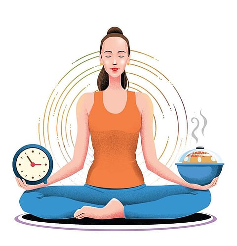 Yoga and a balanced diet are the key to good health.