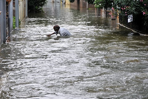 Torrential rains hit the twin cities of Hyderabad and Secunderabad on September 24 lasting for over 12 hours. (Photo | S Senbagapandiyan, EPS)