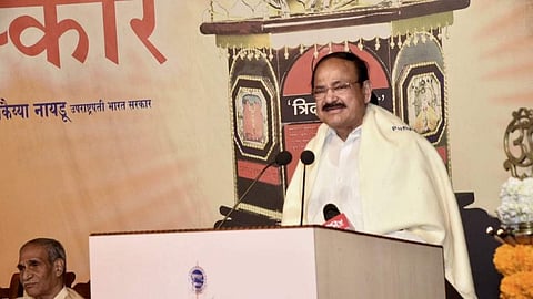 VP Venkaiah Naidu was speaking at the 'Punyabhushan' award ceremony. (Photo | Twitter/VPSecretariat)