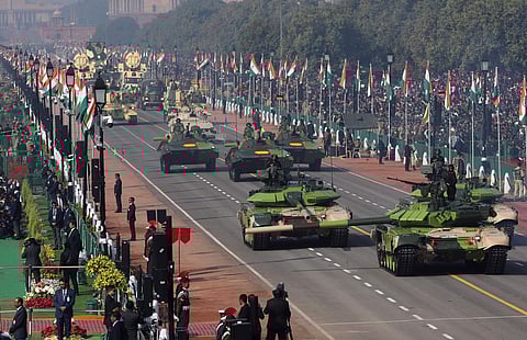 Indian army tanks and other military equipment roll past Rajpath, the ceremonial boulevard, during Republic Day parade in New Delhi, India, Saturday, Jan. 26, 2019. | (File | AP)