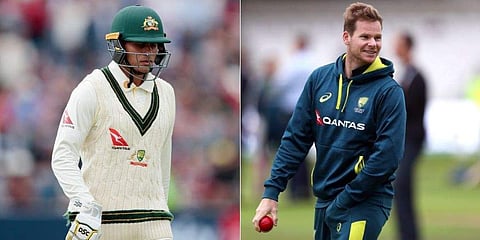 Usman Khawaja(L) and Steve Smith. (Photo | AP)
