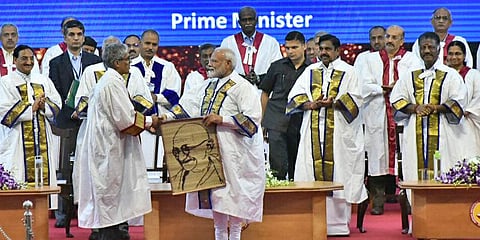 Prime Minister Narendra Modi at the 56th convocation of IIT Madras. (Photo | P Jawahar, EPS)