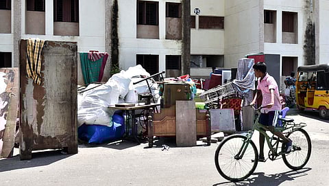 Young boy cycles through the streets of Perumbakkam. Express / P Jawahar