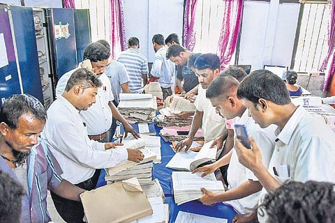 Applicants submit their appeals after the release of final NRC list at an election office in Tezpur, Assam on Tuesday. (Photo | PTI)
