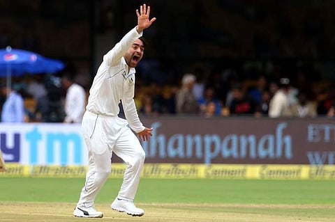 Rashid Khan. (Photo | Twitter/ICC)