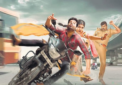 A still from 'Kaval Thurai Ungal Nanban'.