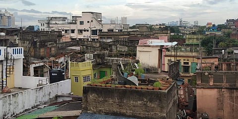 Over 50 buildings developed cracks. (Photo| Special arrangement)