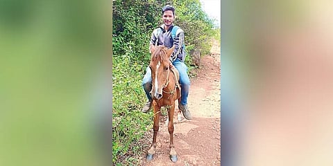 G Venkata Ramana, the teacher of Mandal Parishad Primary school in Surlapalem in G Madugula (Photo |EPS)