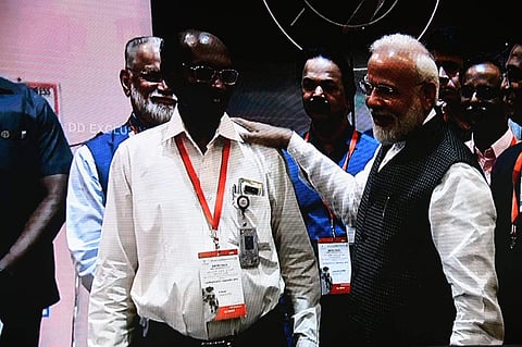 PM Modi with ISRO chief K Sivan