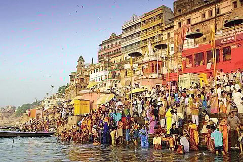 A ghat in Varanasi
