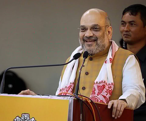 Union Home Minister Amit Shah addresses the 68th Plenary Session of North Eastern Council at Administrative Staff College in Guwahati Sunday September 8 2019. | PTI